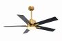 Luxe 5-BLADE LED Ceiling Fan Light Dark Brown & Gold Finish -mrul