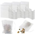 100 Organic Tea & Coffee Filters - Drawstring Bags -loose Leaf Use