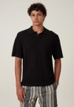 Cotton On Resort Short Sleeve Polo - Jet Black
