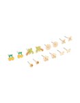Goldair Gold Summer Stud Earrings 7-PACK