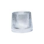 Clear Ribbed Wobble Votive
