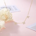 CNE107510G - Gold Plated Sterling Silver With Diamante Letter Name Necklace