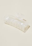 Extra Large Amber Hair Claw - White