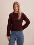 Ella Wide Sleeve Sweater - XL Deep Wine