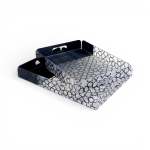 Acrylic 2 Piece Tray Set Black