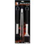 Bush Baby Black Soft Grip Braai Tool Set 3 Piece