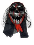 Iron Skull With Veil Halloween Mask