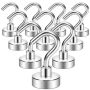 10 Piece Magnetic Hooks Hanger For Curtain Heavy Duty Earth Magnets With Hook