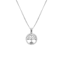 Sterling Silver & Cubic Zirconia Tree Of Life Pendant