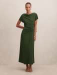 Tahnee Grown On Sleeve Maxi Dress - 20 Stone Green