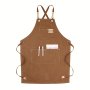 1PC Canvas Apron With Pockets Suitable For Coffee Shop Restaurant Waiters Suitable For Chefs Gardeners Cooks Bakers Florists And Painters