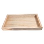 Refurbished Wooden Tray With Metal Handles 40CM X 24CM