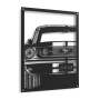 1967 Ford Mustang Fastback - Raised Metal Wall Art - 80X60CM