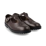 Gs T Bar Leather School Shoe