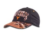 WBM743 Black Sekelbss washed Black Raw Edge Applique Cap