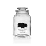 1230ML Glass Jar With Black Sticker Clear