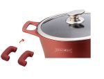 Universal Silicone Handle Protectors Cookware Set - Burgundy