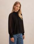Deja Sheer Blouse - 18 Black