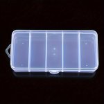 1PC 5 Grids Beaded Storage Box Plastic Transparent Box For Storing Jewelry Ornaments Buttons Diy Small Items Accessories Storing