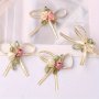 20pcs Classic Rose Bows - DIY Decorative Ribbon Bowties For Home Kitchen And Special Occasions - No Feathers No Batteries Suitable For Thanksgiving 4th