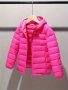 Toddler Kids Lightweight & Waterproof Hooded Short Jacket Solid Color Versatile Hooded Coat For Autumn & Winter