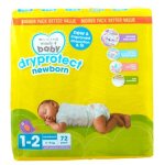 Made 4 Baby Dryprotect Nappies Size 1-2 Newborn 72'S