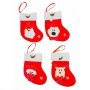MINI Christmas Stockings For Sweets 18CM X 12CM 4 Piece