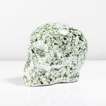 Backbone Human Skull - Matt White Splatter