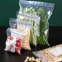 15/20/30/40/65PCS Clear Zipper Bag Sealed Food Storage Zip Lock Bag For Biscuit Cookie Candy Snack Dry Fruit Grain Cereal Spices Portable Leakproof Food Fresh-keeping