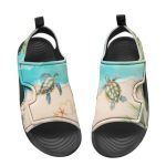 Pointodoor Boys And Girls Sandals Cute Sea Turtle Summer Outdoor Sport Sandals Adjustable Beach Water Shoes Lightweight Us 5
