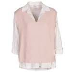 Double Layered Vest And Shirt - Antique Rose Free