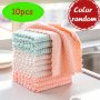 10PCS Microfiber Dish Scrubbing Pads - Absorbent & Durable Kitchen Cleaning Cloth Efficient Stain & Grease Removal Multipurpose Household Cleaning Rags