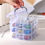 1PC Multi-compartment Storage Organizer - Transparent 18 Detachable Grids For Toys Jewelry Earrings & Hardware - Dustproof & Por