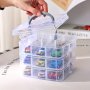 1pc Multi-Compartment Storage Organizer - Transparent 18 Detachable Grids For Toys Jewelry Earrings & Hardware - Dustproof & Portable