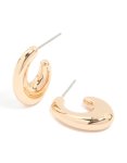 Goldair Gold C Shaped Hoop Bubble Hoop Earrings