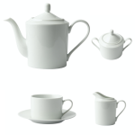 - Super White Rim Tea Set Of 4