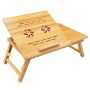 Adjustable Bamboo Laptop Stand Bed Table