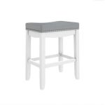 JOST 24" Pvc Grey Counter Stool - NFK007WH