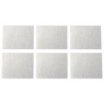 Elegant Cream Translucent Double Sided Dining Placemats Set Of 6