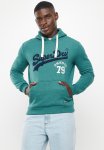 Vintage Vl Interest Hoodie - Teal Gravel Marl