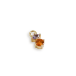 Suncatcher Sleeper Charm Two: With Citrine & Amethyst - Sterling Silver Pair