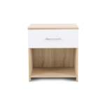 Dualspace Nightstand Sonama & White