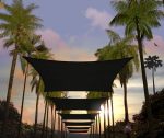 Amgo Custom Size 7' X 7' Black Rectangle Square Sun Shade Sail UPF50+ AGTAPR1216 Order To Make Canopy Awning 95% Uv Blockage Wat
