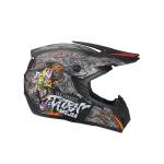 Kids Motocross Helmet - Orange Black Design