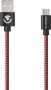 Volkano Braids Series Nylon Braided 1.2M Micro USB Cable Black & Red