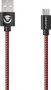 Volkano Braids Series Nylon Braided Micro USB Cable - 1.2M - Black & Red