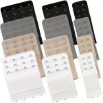 12 Pcs Stretch Bra Buckle Underwear Extension Buckle 2 3 4 Hook Buckle Bra Adjustment Back Buckle Underwear Row Buckle Extension