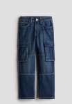 Loose Fit Straight Leg Jeans - Dark Denim Blue