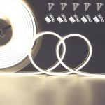 Joylit 4MM Width Neon LED Strip Lights 4000K Natural White 16.4FT 24V Flexible Waterproof Neon Rope Light Uniform Glow 168LED M