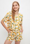 Patterned Knitted Pajamas Set - Multi